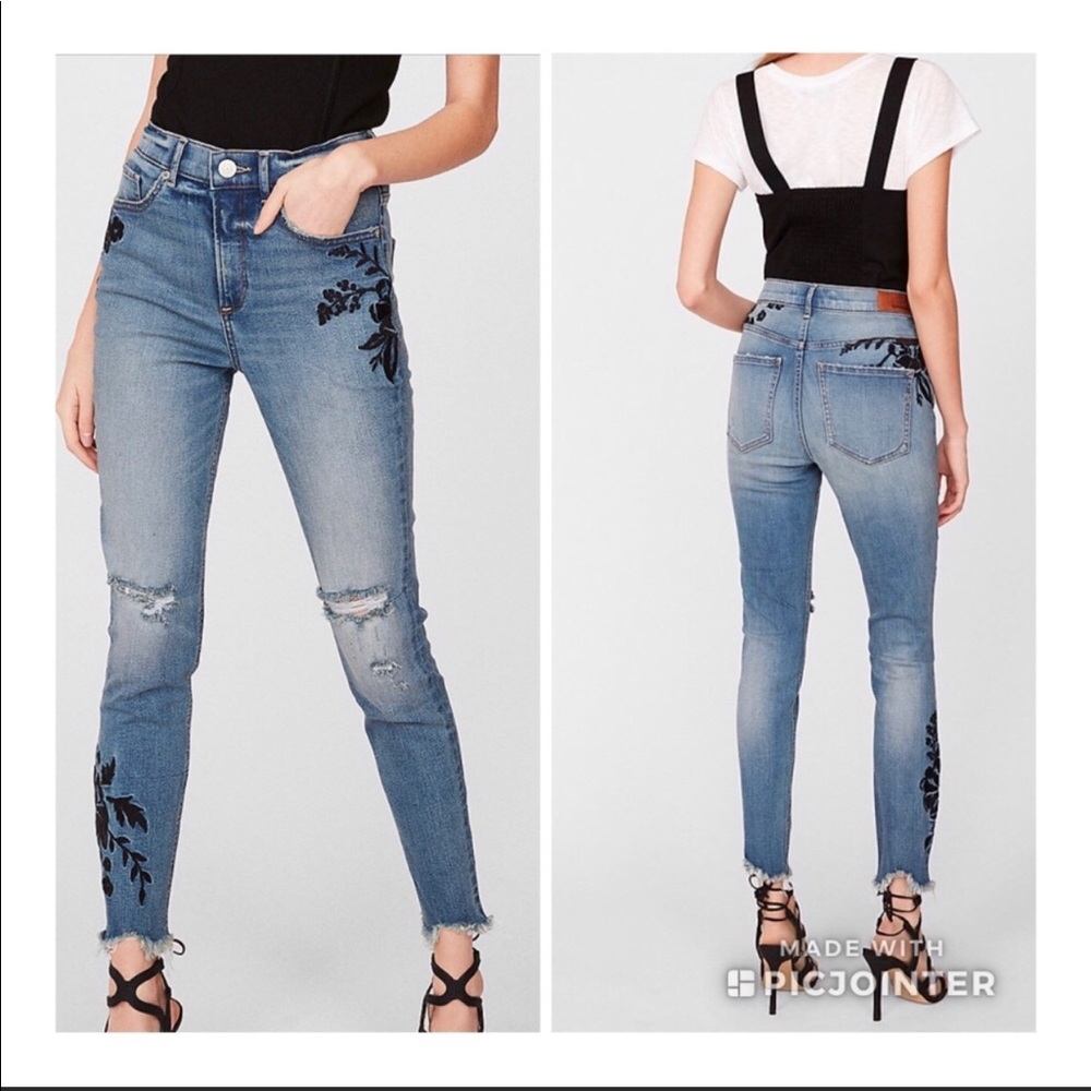 EXPRESS💥Super High Rise Embroidered